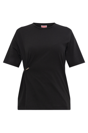 Versace T-shirt with decorative safety pin | Women's